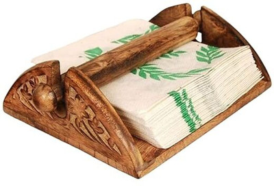 XWOOD 1 Compartments Wooden Tissue Paper Holder(Dark Brown)
