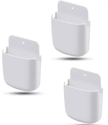 RUJVEIMPEX 3 Compartments Plastic REMOTE HOLDER FOR WALL(White)
