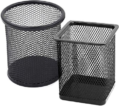 Goodwill Tech 2 Compartments Metal Mesh Pencil tool holder(Black)