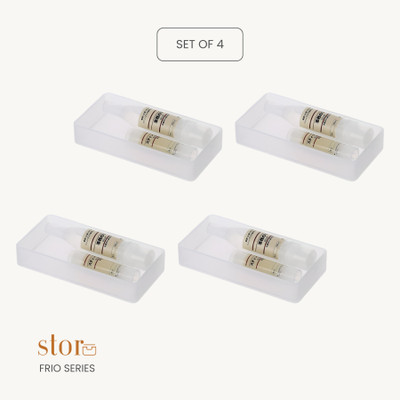 stor 0 Compartments Polypropylene Pen Stand(Frosted White)