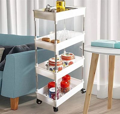 MGKENTERPRISE 4 Compartments plastic Organizer Drawer(White)