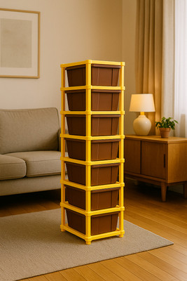 MAXTID 7 Compartments Plastic PP(Brown)