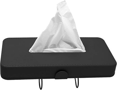 Athrovia 1 Compartments Plastic Tissue Box Holder(Black)