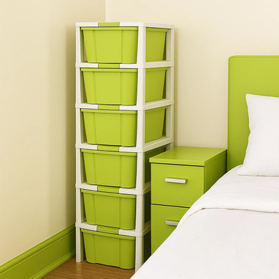 MAXTID 6 Compartments Plastic PP(Green)