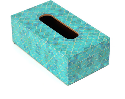 DULI 1 Compartments Napkin Holder, Tissue Stand Decorative Tissue Holder for Table Napkin Holder(Green)