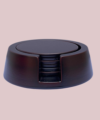Bluwid 1 Compartments Wooden Cup coaster(Brown)