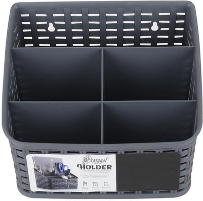 CRAZYGOL 5 Compartments Plastic Helps keep the desk tidy and organized, making it easier to find items quickly(Grey)