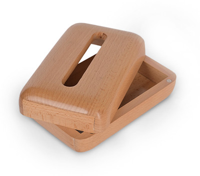 ARTARIUM 1 Compartments Wooden Tisssue Box Section Wood(Beige)