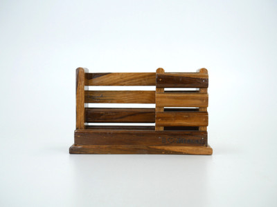 Paramya 3 Compartments Wooden Desk Organiser(Wooden Brown)