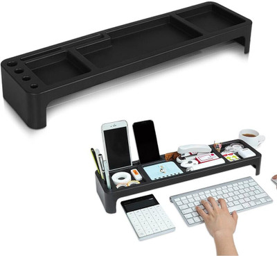 SUPVOX 3 Compartments Plastic Desk Organizer(Multicolor)