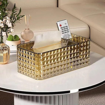 DIYAL ENTERPRISE 1 Compartments Acrylic Tissue holder(Multicolor)