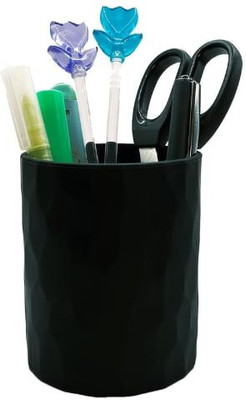 Calyxia 1 Compartments silicone Pen Holder,Nordic Style Silicone Waterproof Pencil Holder for Desk(Black)