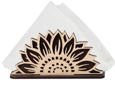 JAI SHRI 1 Compartments wooden tissue holder(Brown)