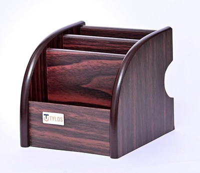 Tylos 3 Compartments Wooden Stationery(Brown)