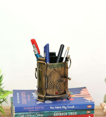 decocraft 1 Compartments Iron Pen Stand(Multicolor)