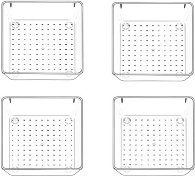 Zollyss 4 Compartments Plastic Organizer Tryas(Clear)