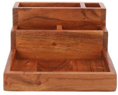 MEGICWOOD 0 Compartments Wooden Multi Purpose Holder(Brown)