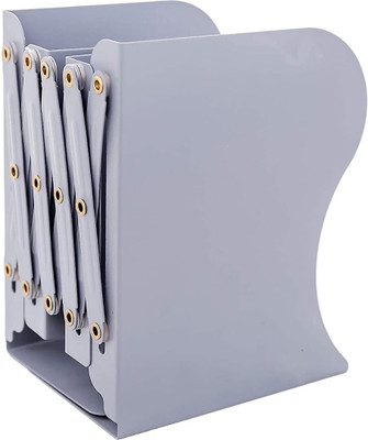 SYGA 4 Compartments Iron Book Stand(Grey)
