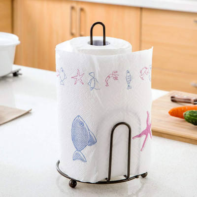 mtiban 1 Compartments Iron Tissue Towel roll paper Holder(Black)
