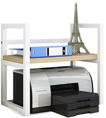 Indian Decor 2 Compartments Metal Desk Organizer(White)
