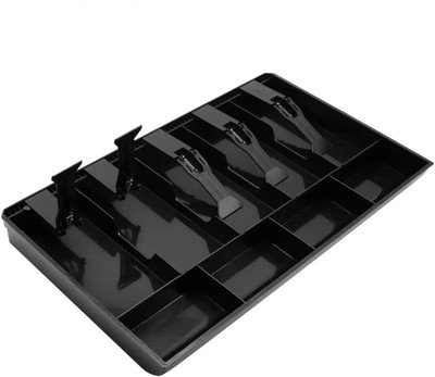 jamunesh enterprise 9 Compartments Plastic Cash Drawer(Black)