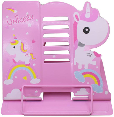 Dherik Tradworld 1 Compartments metal Books Stand Unicorn(Multicolor)