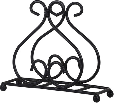 Amaze Shoppee 1 Compartments Iron Tissue Holder(Black)