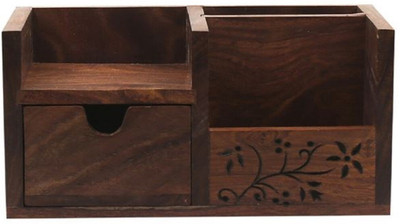 MEGICWOOD 0 Compartments Wooden Multi Purpose Holder(Brown)