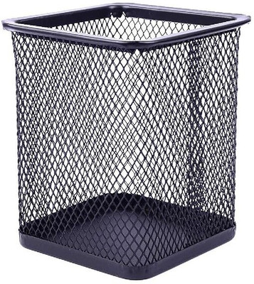 NAYOPI 1 Compartments Metal Net Pen Stand Blue Color with Round Shape Multiuse Stationary Stand Stationery(Black)