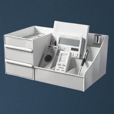 Charmpeak 7 Compartments Including Drawer Plastic Cosmetic storage Drawer organizer box(White)