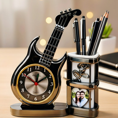 Sandhukart 2 Compartments Plastic Pen holder(Metallic)