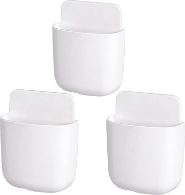 Joyansh 3 Compartments plastic wall mounted(White)