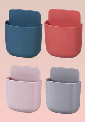 Vuaynx 4 Compartments Plastic Remote holder, Mobile holder, Toothpaste holder(Multicolor)