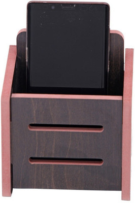 PRIYANSHM IMPEX 1 Compartments WOOD MOBILE STAND(Black)