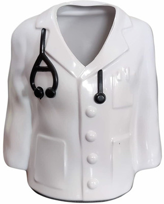 Ser Ak 1 Compartments Plastic Pen Stand(White)