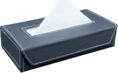 VIBMAX Tissue Holder Box PU Leather For Office Home Car Vehicle Tissue Dispenser(Grey)