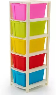 HUMBLE KART 5 Compartments PLASTIC DESK ORGANIZER(Multicolor)