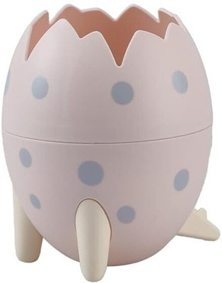 Nishaj 1 Compartments Plastic Egg shape Pencil Stand(Pink)