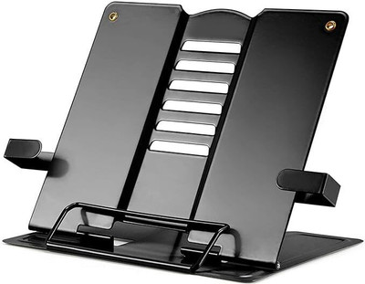 KESARIO 1 Compartments METAL Metal Book Stand(Black)