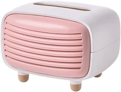JAMBUVANTI 1 Compartments ABS PLASTIC Retro Radiator Tissue Box Holder & Paper Towel Dispenser Organizer(Pink)