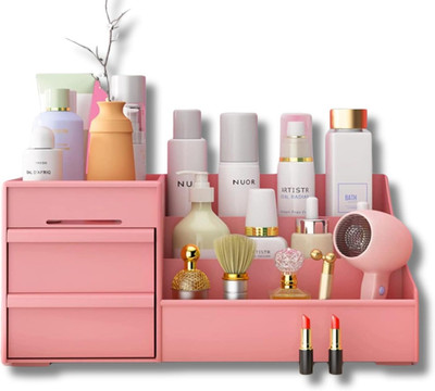 kitch cuT 1 Compartments Plastic Cosmetic Storage Box(Pink)