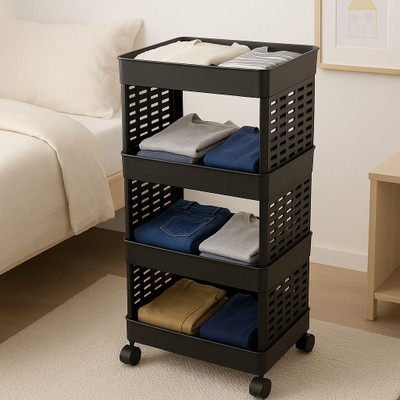 MAXTID 4 Compartments Plastic PP(Black)