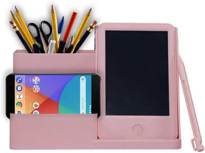 Ketumal 4 Compartments Abs Desk Organizer(Multicolor)