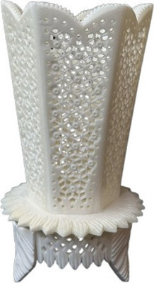Bonehandicrafts 1 Compartments Camel Bone Pen Stand(White)