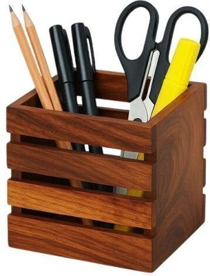 WOOD SMITHS 1 Compartments Wooden Desk Organizer(Brown)