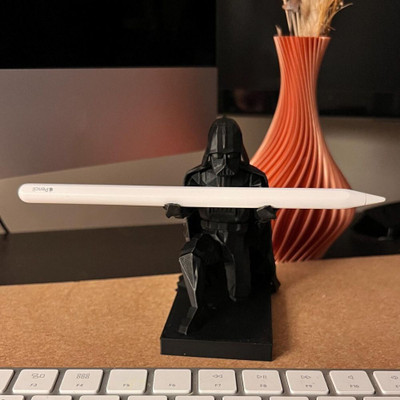 MOSKAI 1 Compartments PLA (Bio-Degradable) 3D Darth Wader Stylish Pen Holder Stand(Black)
