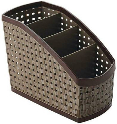 Breyers 4 Compartments Plastic Multipurpose stand(Brown)
