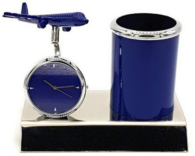 ZAHEPA 1 Compartments Metal pen stand(Blue)