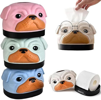 Glitzn 1 Compartments Plastic Tissue holder(Multicolor)