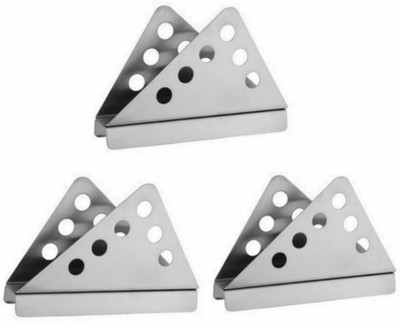 Fably 3 Compartments Stainless Steel Steel Napkin Holder Use For Restaurant Stainless Steel Napkin Holder (set of 3)(Silver)